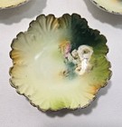 R S Prussia Berry Bowls Mixed Flowers Green   Red Back Stamp Set Of 6