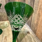 Pottery Barn Antique Cut Martini Glasses - Set Of 4 - Green  - New  