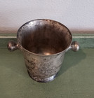 Vintage Silver Plated Single Bottle Champagne Cooler Ice Bucket Monogrammed