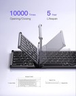 Inateck Foldable Keyboard With Touchpad  Bluetooth Wireless Mini Pocket Keyboard