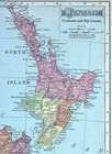 1908 Mcnally Map New Zealand Tasmania Fiji Wellington Aukland Nelson Antique Map