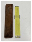 Pickett 100-es All Metal Slide Rule Vintage Yellow Aluminum With Leather Case