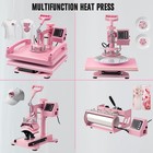 15 x15  5 In 1 Heat Press Machine Digital Transfer Sublimation T-shirt Mug Hat
