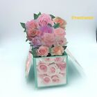 G06-3d Pop Up Flower Box Greeting Card   Birthday  Mother s Day all Occasions