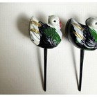 Vintage Set Of 10 Thanksgiving Turkey Cupcake Cake Picks Toppers Hard Plastic