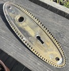 Antique Door Plate Victorian Style Original Copper