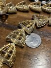 Vintage Mid Century Gold Metallic Metal 14in Strand Loose Beads