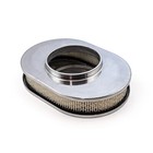 12  X 2  Oval Ball Milled Polished Aluminum Air Cleaner Kit