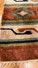 Vintage Southwestern Geometric Throw Rug 33x21    As Is