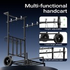2-in-1 Leaf Bag Holder Cart   Hand Truck Dolly  Heavy Duty Garden Trash Bag