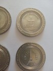 Lot Of  4 Vintage   1 Casino Tokens   Coins Gaming Tokens Paris Las Vegas  f