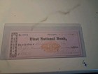 Sling s       Vintage 1875 First National Bank Philadelphia Pennsylvania Check