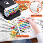 Markers Brush Tip  52 Colors Dual Tip Artist Brush   Chisel Tip Sketch Art