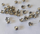 Craftbuddyus 100pcs 6mm Silver Pointed Round Dome Prong Studs Fashion Diy Bags