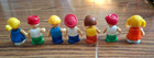 Lot Of 7 Vintage Playskool Lil Playmates Little People  3 Girls   4 Boys 