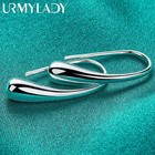 Urmylady 925 Sterling Silver Water Drop Hook Earrings Fashion Charm Jewelry