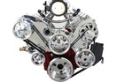 Ls Serpentine Front Runner Pulley Drive Kit Polished chrome W res Ls1 Ls2 Ls6
