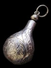Victorian Sterling Silver Perfume Bottle Pendant 3 69g Engraved Scent Flask