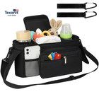 Universal Stroller Organizer With Insulated Cup Holder Detachable Phone Bag And 