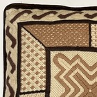 Vintage Hand Embroidered Needle Point Sampler Pillow Brown Velvet Back Read