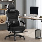 Office Chair  Gaming Computer Desk Fabric Chair With Footrest  High Back Ergo   