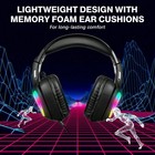 Black Gaming Headset Surround Stereo Noise Canceling Mic Led Lights Pc Ps4 Ps5