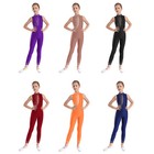 Kids Girls Bodysuits Dance Unitard Performance Jumpsuit Competition Leotard Mesh