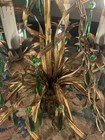 French Vintage Hollywood Regency Gilt 12 Light Chandelier