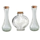 Unity Sand Ceremony Set Wedding Heart Shaped Glass Vases 3 Piece No Decorative