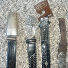 Tony Lama Justin   More Vintage 90   s Ladies Silver Concho Leather Belt Lot  8