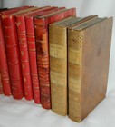 Lot Of 14 Antique French Books 1800-1900 Leather Bound Novels Paris Decorator
