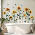 Waterproof Large Sunflower Wall Sticker Peel   Stick Floral Decal Home Decor New