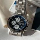 Seiko Snd365pc Snd365p1 Men s Chronograph Quartz Watch Navy Dial 100m New
