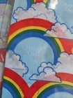  5  Vintage Gibson Rainbow Print Gift Wrapping Tissue Paper Happy Day  Nos