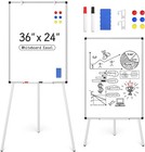 Magnetic Whiteboard W  Stand Dry Erase Adjustable Tripod White Board 36  X 24 