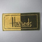 Harrods Knightsbridge Souvenir Bar Towel 100  Cotton Green Gold