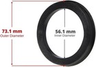 73 1mm Od To 56 1mm Id Black Plastic Polycarbonate Hub Centric Rings