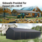 20 x30  Reinforce Metal Carport Heavy Duty Car Port Shelter Garage With Sidewall