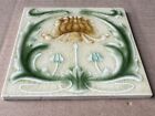 England - Antique Art Nouveau Majolica Tile C1900