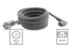 15ft 15a 14 3 Medical Grade Power Cord With Left Angle Iec C13 By Ac Works  