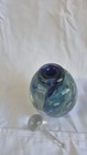 Eickholt Art Glass Blue Perfume Bottle Stopper Signed 1990 Pristine Condition 