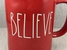 Believe Christmas Rae Dunn Artisan Collection By Magenta Coffee Tea Cup Mug Red
