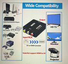 Complete Kit For Snes n64 cube Av Cable hdmi Converter W Cable usb Power Block