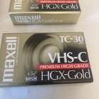 Lot Of 6 Maxell Vhs-c Hgx-gold Tc-30 Premium High Grade Blank Camcorder Tapes