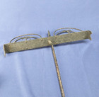 Antique 18th Century Wrought Iron Fireplace Hearth Toaster     Rustic Kitchen Tool
