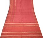 Sushila Vintage Brown Pure Silk Saree Woven Zari Brocade Soft 5 Yard Sari Fabric