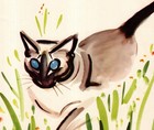 Vintage Siamese Cat Print 1940s Clare Newberry Cat Print Wall Art Decor 6600
