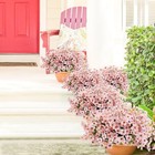  72 Bundles Artificial Flowers For Outdoors Uv Resistant Fake Silk 72pcs Pink