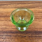 Vintage Green Depression Glass Egg Cup Footed Pedestal Kitchenware 2 Inch