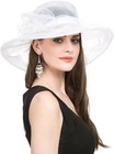 Women s Kentucky Derby Church Dress Hat Bridal Tea Party Wedding Hat Wide Brim